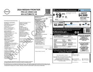 Nissan Frontier 2024 4x4 PRO-4X 4dr Crew Cab 5 ft. SB