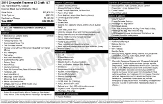 Chevrolet Traverse 2019 LT Tela 4dr SUV w/1LT