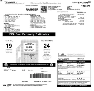 Ford Ranger 2011 4x2 XL Flota 2dr Cabina Regular LB