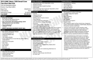 GMC Sierra 1500 2019 4x4 Denali 4dr Cabina Crew 6.6 ft. SB
