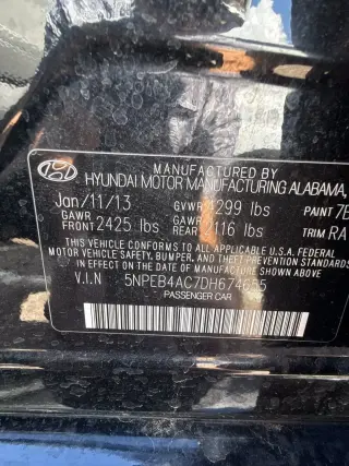 Hyundai SONATA 2013 GLS 4dr Sedán