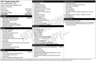 Toyota Camry 2011 XLE Sedán 4 puertas 6A