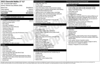 Chevrolet Malibu 2022 LT Sedán 4 puertas