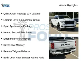 Ram 1500 2025 4x4 Laramie 4p Puerta Camioneta Cabina Doble Extra Corta 5.6 ft. CB