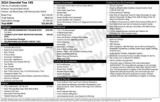 Chevrolet Trax 2024 RS Crossover de 4 puertas con 1RS