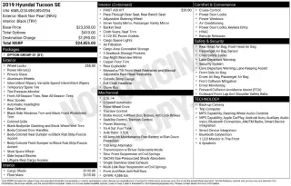 Hyundai TUCSON 2019 SE 4dr SUV