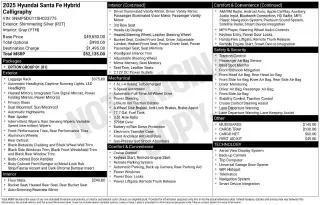 Hyundai SANTA FE Hybrid 2025 AWD Calligraphy 4dr SUV