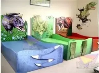 camas individuales con diseño