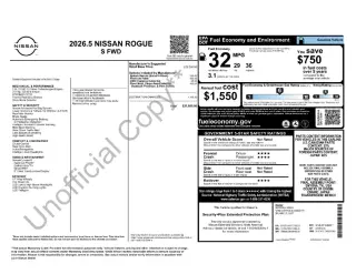 Nissan Rogue 2026 S 4dr Crossover