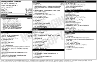 Hyundai TUCSON 2024 AWD SEL 4dr SUV