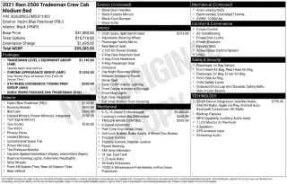 Ram 2500 2021 4x4 Tradesman 4dr Crew Cab 6.3 ft. SB Pickup