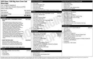 Ram 1500 2025 4x4 Big Horn 4dr Crew Cab 5.6 ft. SB Pickup