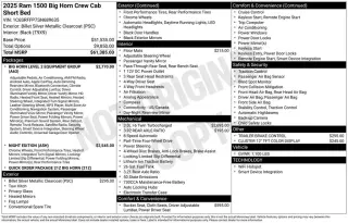 Ram 1500 2025 4x4 Big Horn 4dr Crew Cab 5.6 ft. SB Pickup