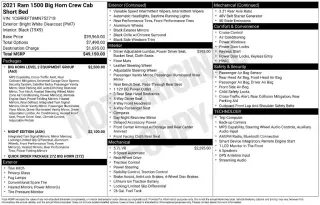 Ram 1500 2021 4x2 Big Horn 4dr Crew Cab 5.6 ft. SB Pickup