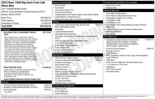 Ram 1500 2022 4x2 Big Horn 4dr Crew Cab 5.6 ft. SB Pickup