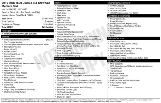 Ram 1500 Classic 2019 4x4 Lone Star Plata 4dr Crew Cab 6.3 ft. SB Pickup