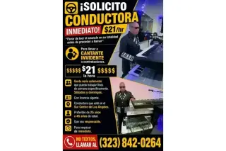 ¡SOLICITO CONDUCTORA