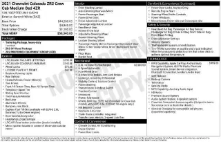 Chevrolet Colorado 2021 4x4 ZR2 4dr Crew Cab 5 ft. SB