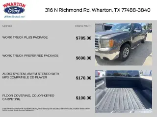 GMC Sierra 1500 2012 4x2 Camioneta de Trabajo 4puertas Cabina Extendida 6.5 ft. SB