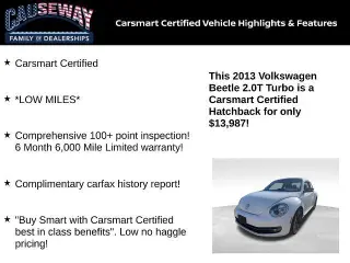 Volkswagen Beetle 2013 Turbo PZEV Fender Edition 2dr Coupe 6A (termina 1/13)