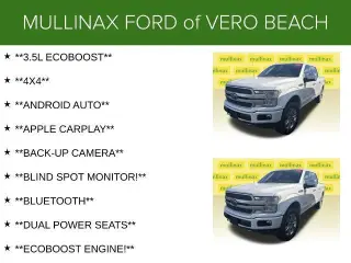Ford F-150 2019 4x4 Platinum 4dr SuperCrew con remolque de 5.5 ft. SB