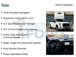 Ford F-150 2016 4x4 XLT 4dr SuperCrew 5.5 ft. SB