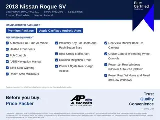 Nissan Rogue 2018 AWD S 4dr Crossover