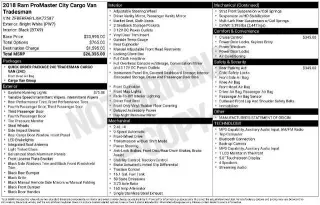 Ram ProMaster City 2018 Tradesman 4dr Cargo Mini-Van