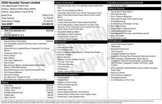 Hyundai TUCSON 2026 Limited 4dr SUV