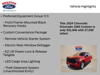 Chevrolet Silverado 1500 2024 4x2 Custom 4dr Crew Cab 5.8 ft. SB