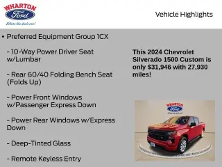 Chevrolet Silverado 1500 2024 4x2 Custom 4dr Crew Cab 5.8 ft. SB