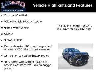 Honda Pilot 2024 AWD EX-L SUV de 4 puertas con Asientos de Capitán traseros