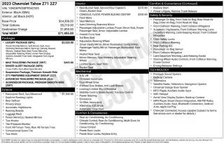 Chevrolet Tahoe 2023 4x4 Z71 SUV 4 puertas