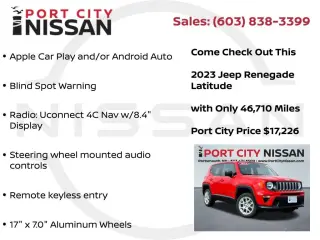 Jeep Renegade 2023 4x4 Latitude 4dr SUV