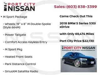BMW Serie 5 2018 AWD 530i xDrive 4dr Sedán