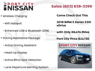 BMW Serie 5 2018 AWD 530i xDrive 4dr Sedán