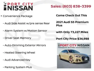 Audi S5 Sportback 2021 AWD 3.0T quattro Premium Plus 4dr Sportback