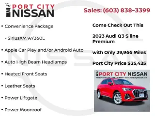 Audi Q3 2023 AWD quattro S line Premium 45 TFSI 4dr SUV