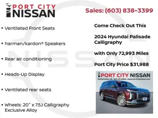 Hyundai PALISADE 2024 AWD Calligraphy SUV de 4 puertas