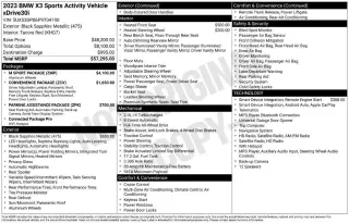 BMW X3 2023 AWD xDrive30i 4dr Vehículo Deportivo de Actividad