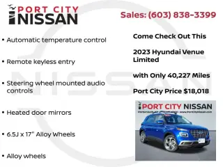 Hyundai VENUE 2023 Limited 4dr Crossover