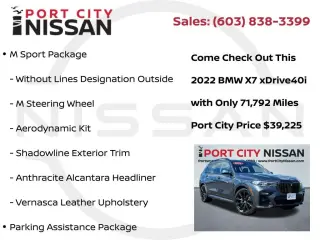 BMW X7 2022 AWD xDrive40i 4dr Sports Activity Vehicle