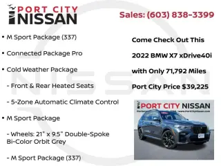 BMW X7 2022 AWD xDrive40i 4dr Sports Activity Vehicle