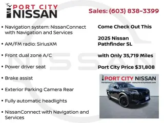 Nissan Pathfinder 2025 AWD SL 4dr SUV