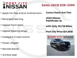 Nissan Pathfinder 2025 AWD SL 4dr SUV