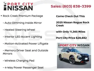 Nissan Rogue 2025 AWD Rock Creek 4dr Crossover
