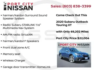 Subaru Outback 2020 AWD Touring XT 4dr Crossover