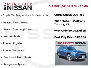 Subaru Outback 2020 AWD Touring XT 4dr Crossover