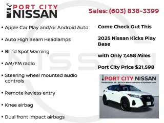 Nissan Kicks Play 2025 S 4dr Crossover