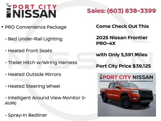 Nissan Frontier 2025 4x4 PRO-4X 4dr Crew Cab 5 ft. SB